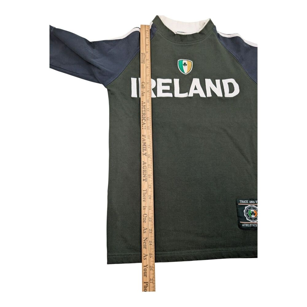 Retro Irish Ireland XS Mens Heavy Long Sleeve Shirt Soccer Football Rugby - Picture 11 of 11